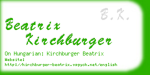 beatrix kirchburger business card